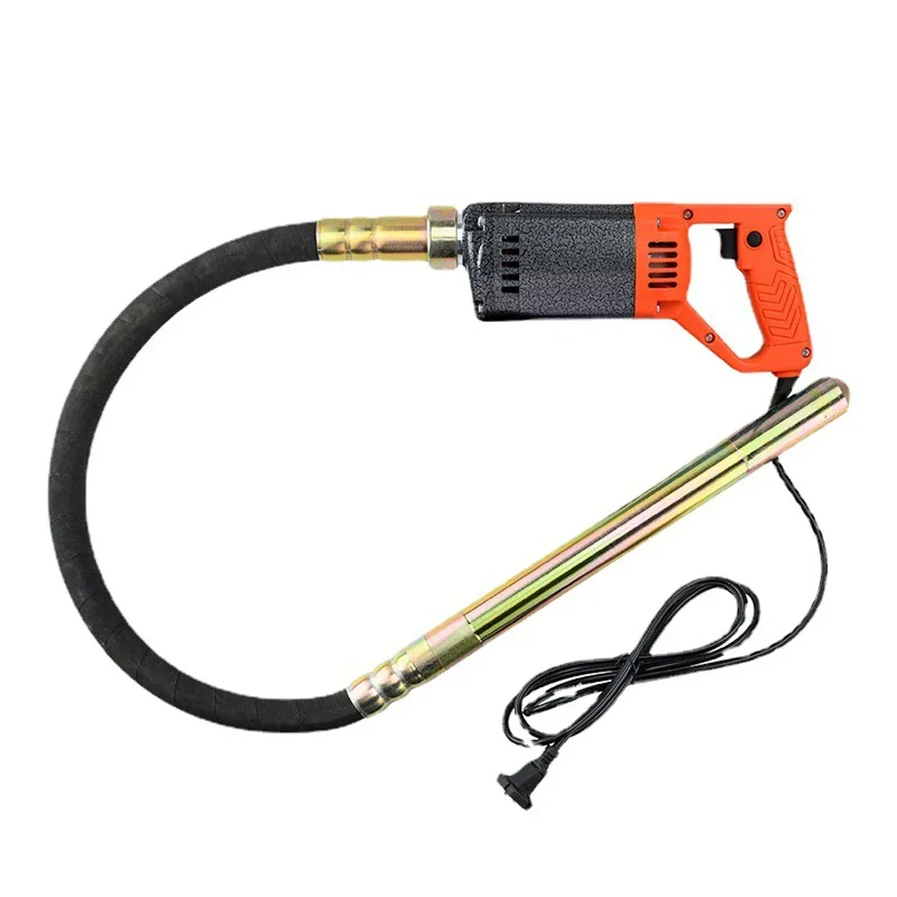 1250W Electric Vibrator Vibrating Tool Handheld Concrete Vibrator with 4.9ft Shaft Rod for Various Concrete Construction