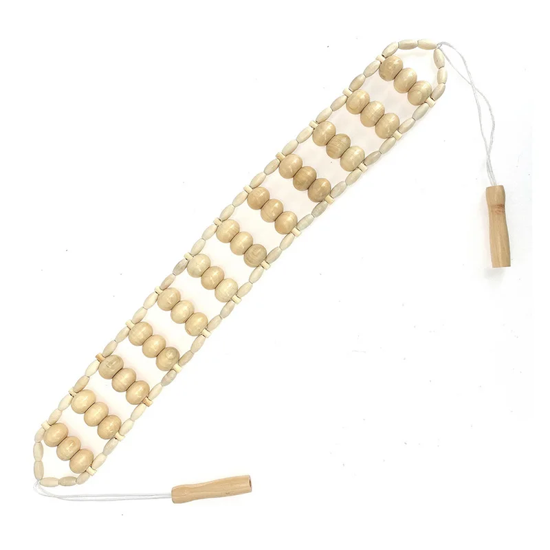 

Wood massage roller Manual massage roller rope wood massage tool for the treatment of muscle pain