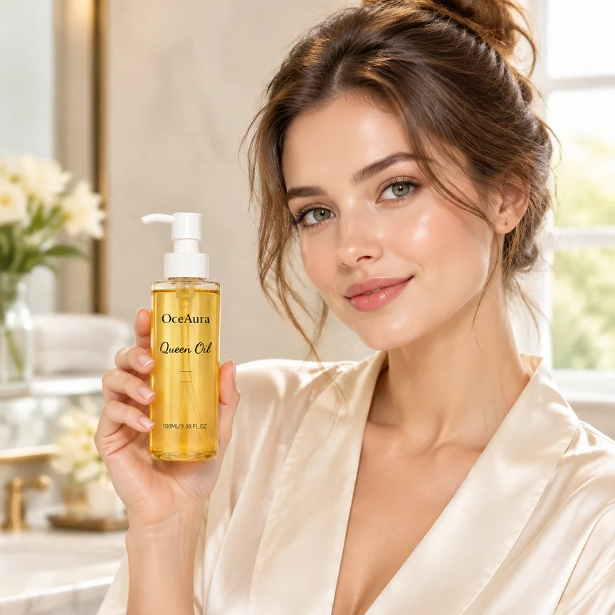 OceAura Moisturizing Body Oil Lasting Deep Hydration Tighten Skin Barrier Repair Jojoba Oil Organic Cold Press Firming Body Oil