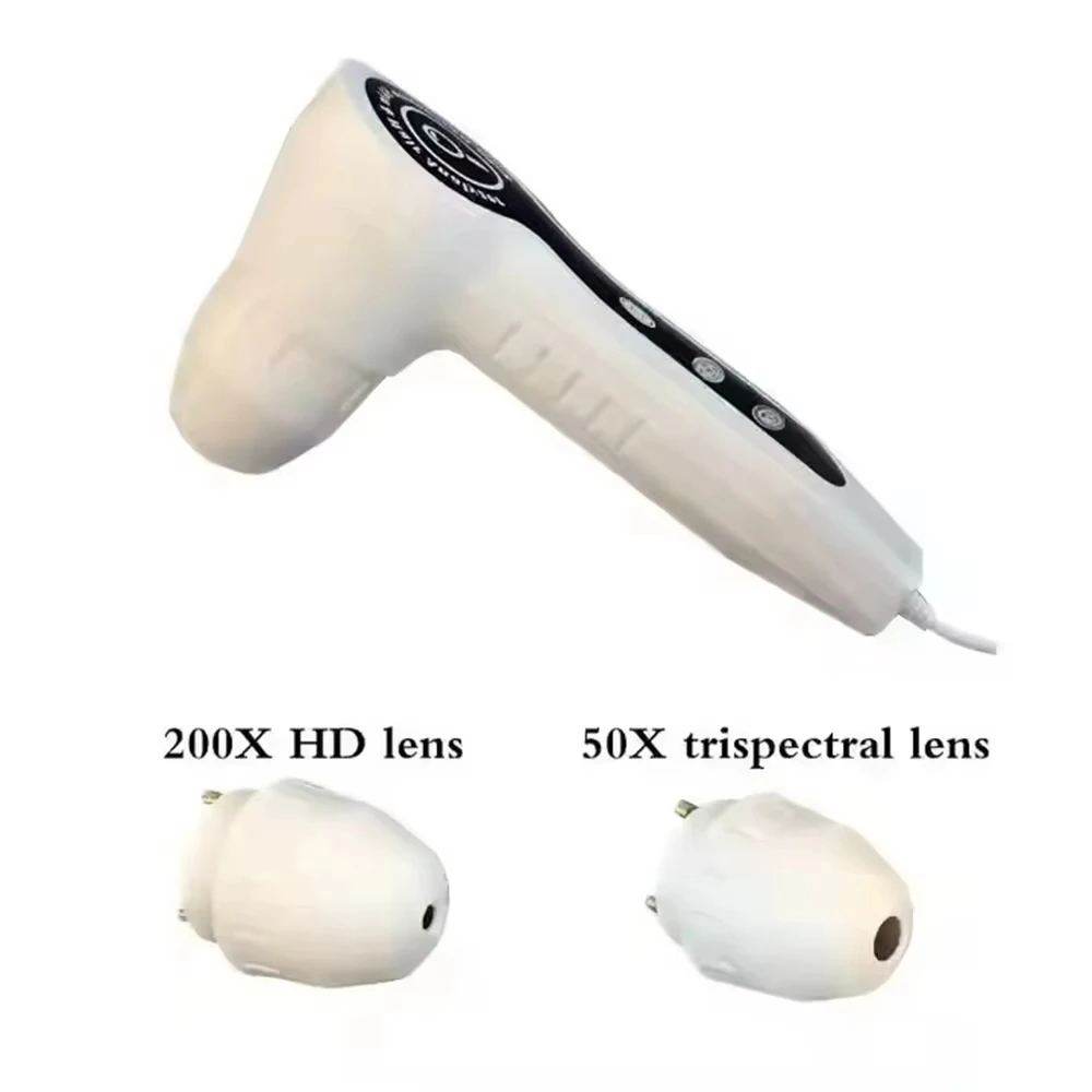 HD Skin Scalp Analyzer Machine with 9 Inch Display 50X 200X Magnification Lens Skin Hair Follicle Detector for Beauty Salon Skin Management Home Skin Observation Device