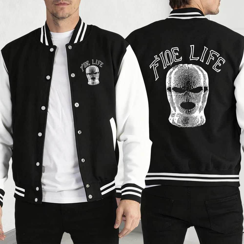 

Мужская куртка с принтом It Was A Fine Life, осеннее уличное пальто, простота, повседневная уличная одежда, флисовая свободная бейсбольная майка унисекс