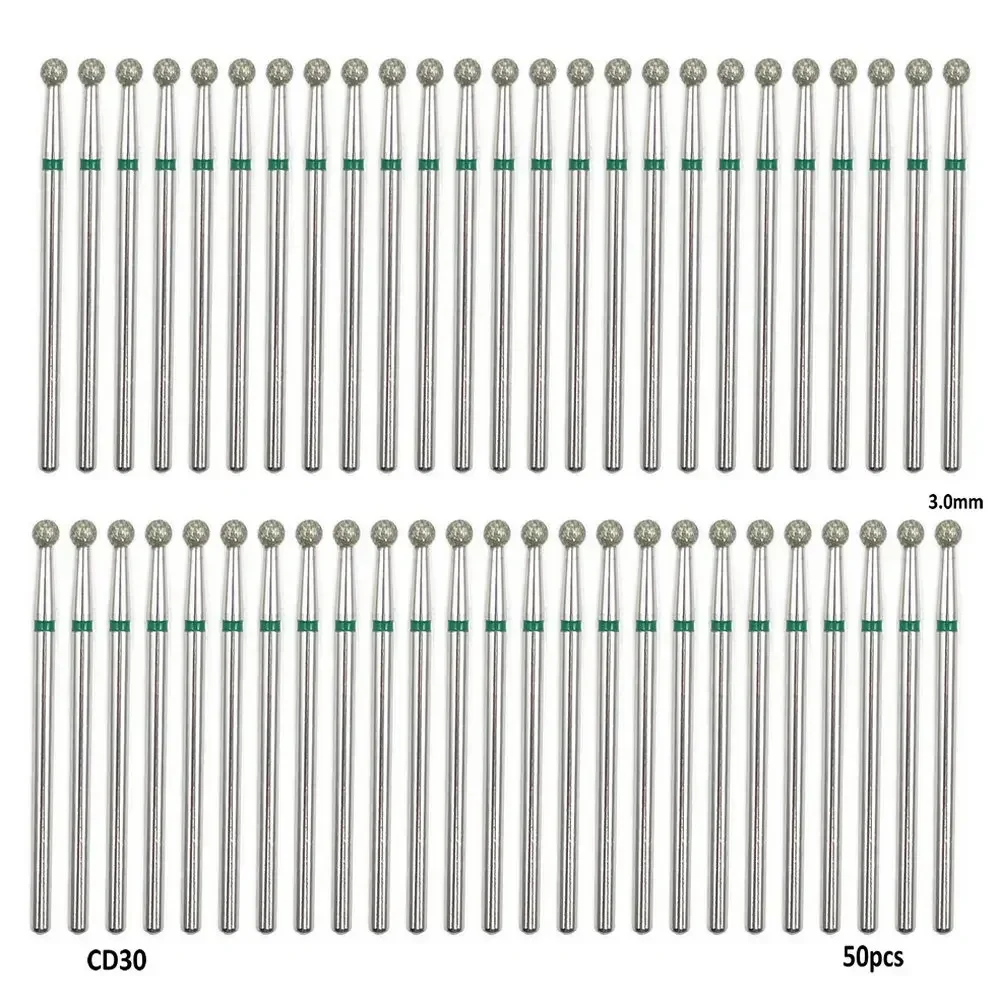 50pcs Diamond Nail Drill Bit Set of Milling Cutters for Manicure Diamond Bit Milling Cutter Nail Bits for Electric Drill Machine