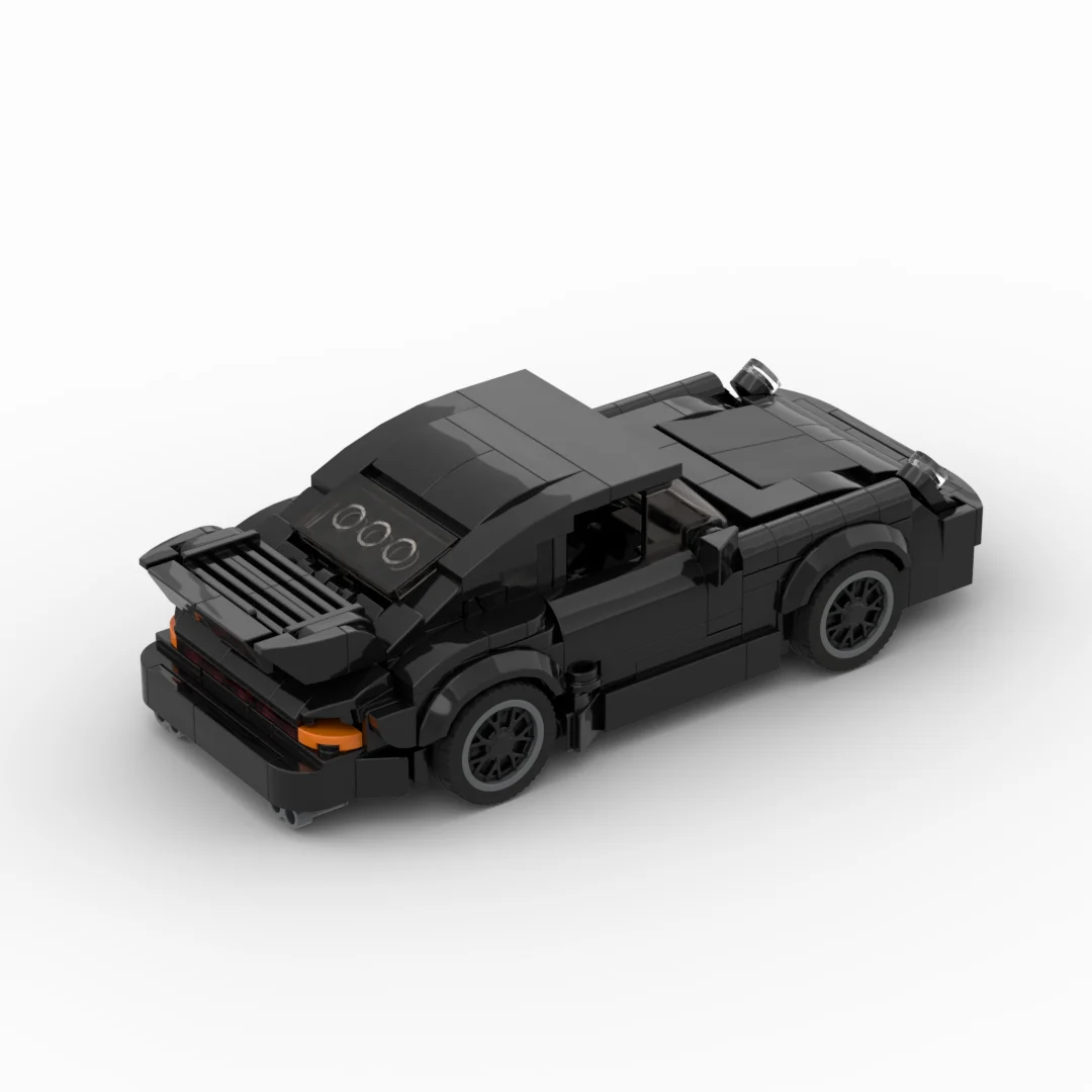 MOC-Black Bird (930)Turbo Racing Sports Car Vehicle Racer اللبنات الطوب ألعاب المرآب الإبداعية #4