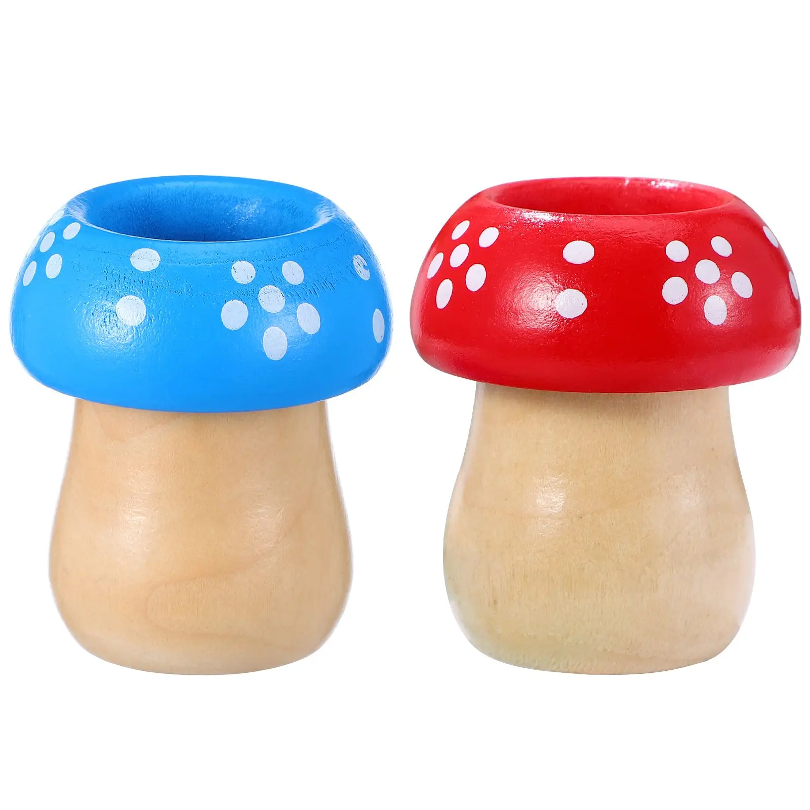 2 Pcs Toys Kids Wooden Outdoor Compact Playthings For Party Favors Unique Kid Toys Mushroom Fun Playthings Gifts