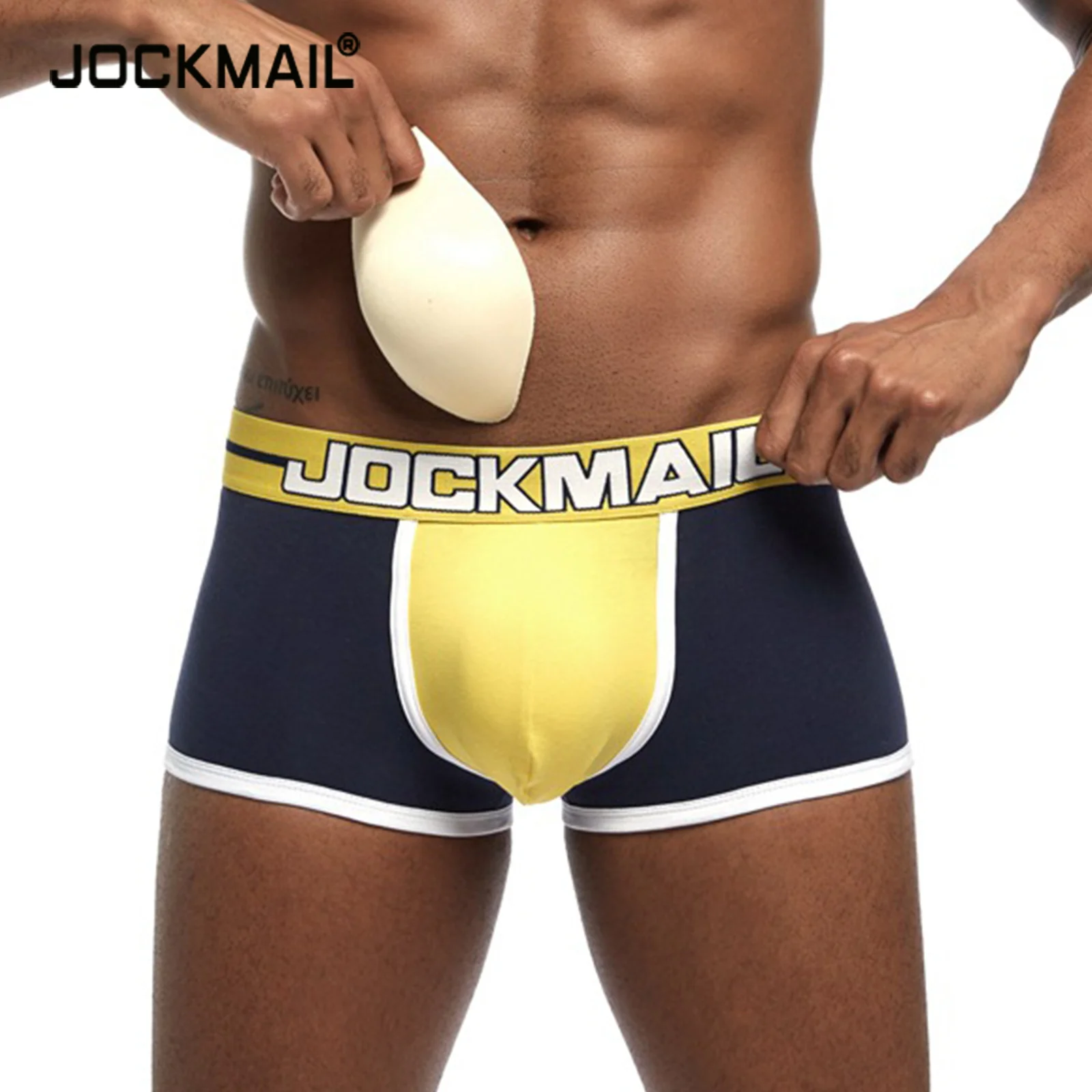 

Трусы-боксеры JOCKMAIL Мужские дышащие, нижнее белье с эффектом пуш-ап, передние и задние ягодицы, брифы, 2023