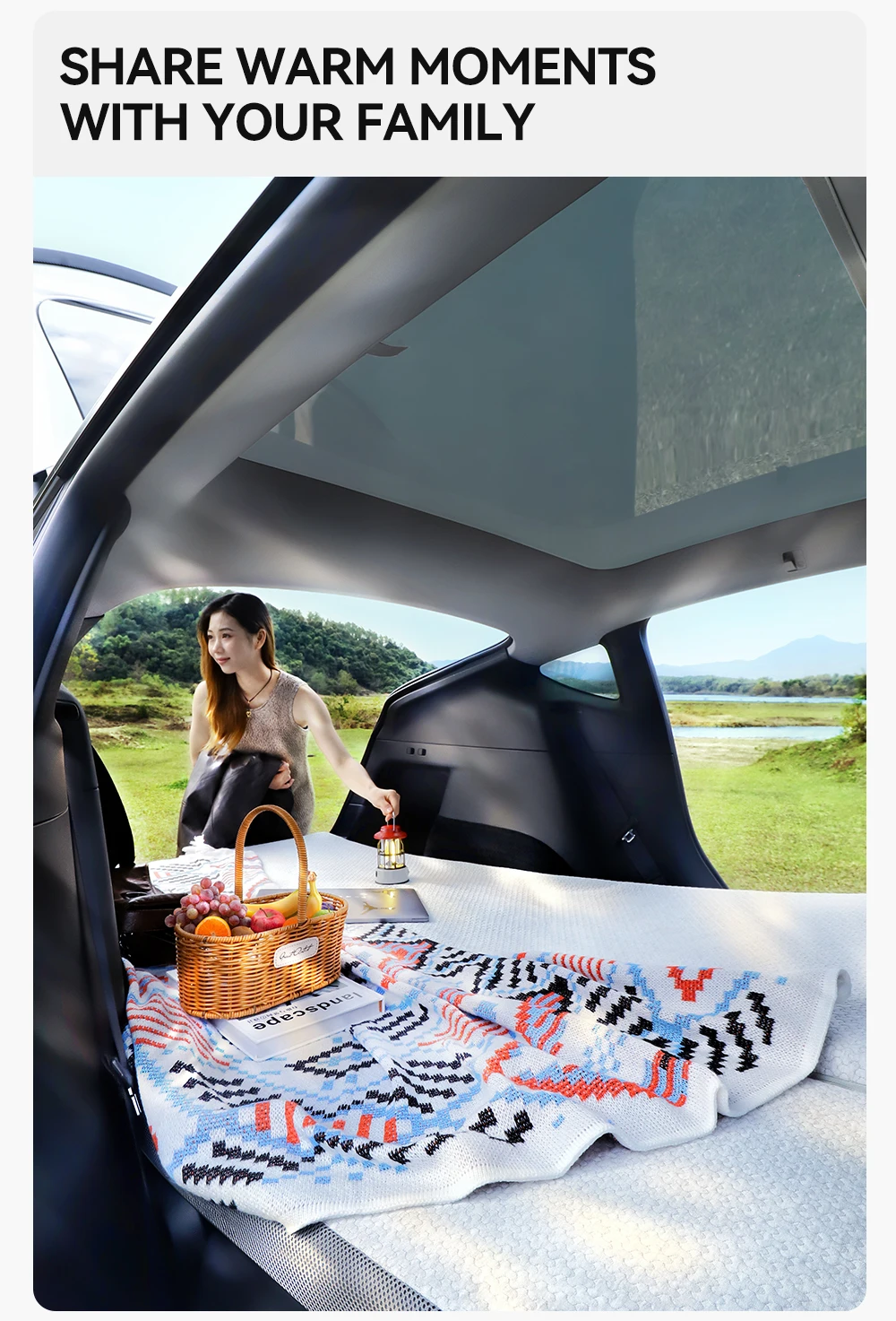 YZ Campingmatratze für Tesla Model Y 2021-2026, Memory-Schaum-Matratze, Reisebett, tragbar, im Auto schlafen, Outdoor-Camping – Detail 14
