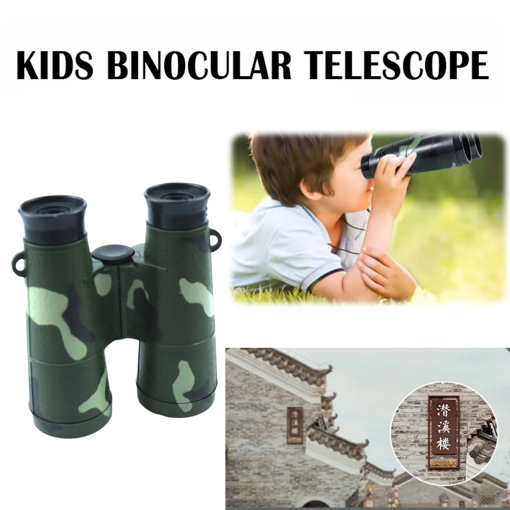 

Camouflage Style Binoculars for Kids Shockproof Toy Telescope Ideal for Watching Hiking Educational Outdoor Activities