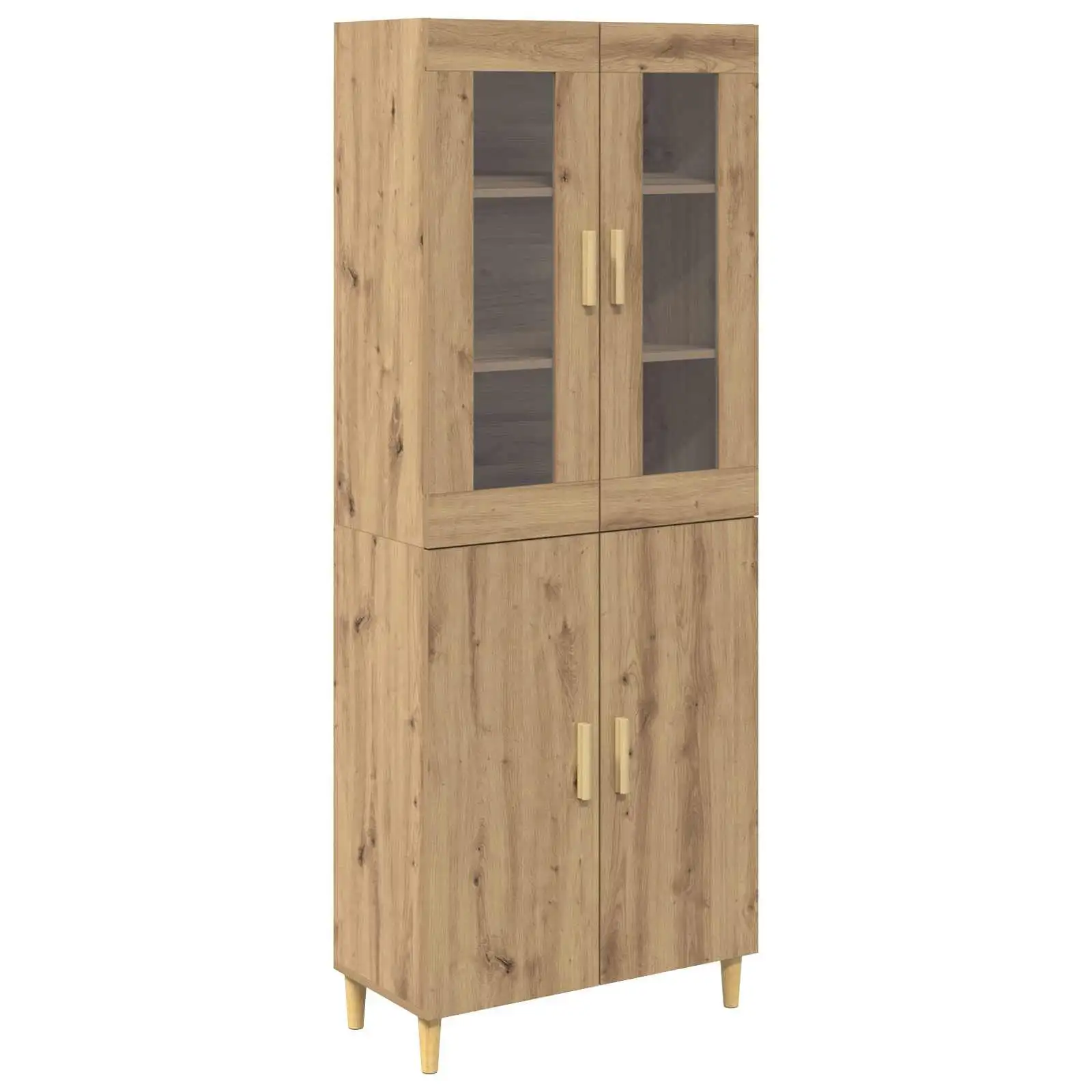 vidaXL Armoire haute moderne en bois d'ingénierie 69,5 x 34 x 180 cm – Buffet rectangulaire élégant et fonctionnel pour salon ou salle à manger, idéal pour ranger vaisselle, livres et objets décoratifs