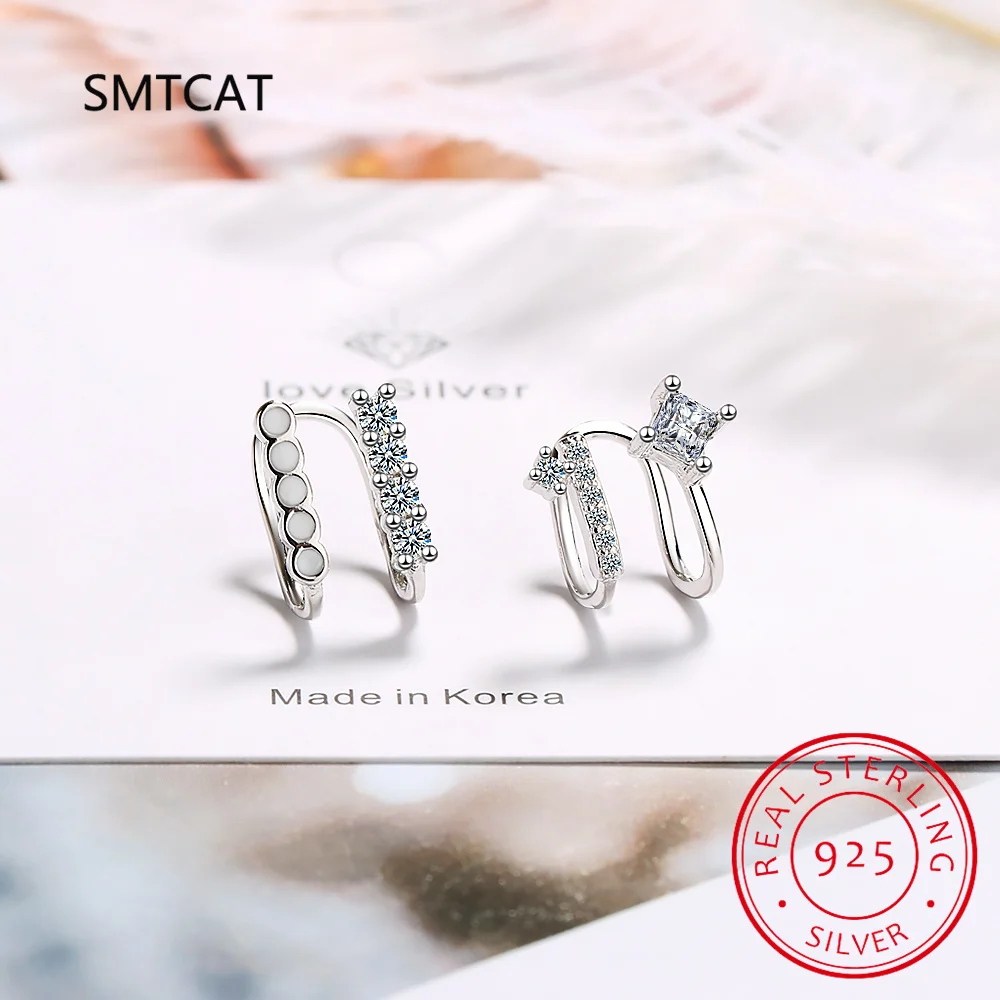 Cuff Earrings for Women 925 Sterling Silver 0.6cttw Pear Cut D Moissanite Ear Clips Earrings Accessories Fine Jewelry Gift