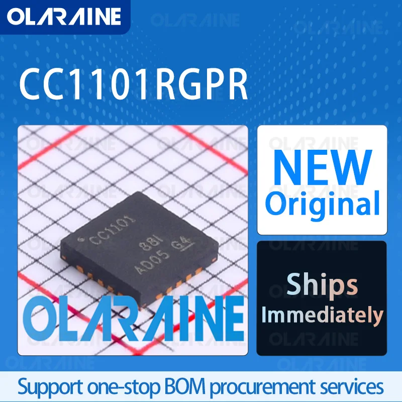 

5/10/100Pcs CC1101RGPR QFN-20 original ic chip RF transceivers RoHS Data rate 500 kbps Voltage -3.6 V SPI