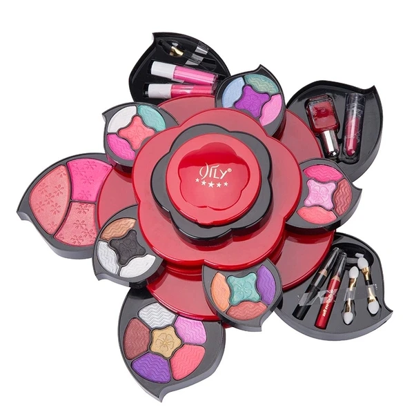 Makeup Palette Full Set Large Plum Blossom Coin Rotating Suit Cosmetic Box Combination High-Grade Eye Shadow Plate