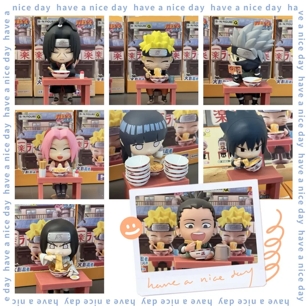 En Stock, caja ciega de Naruto, caja ciega de fideos Ramen Lamian, figura de Anime Original Bandai Bnfigureq, modelo de juguete, regalos de navidad