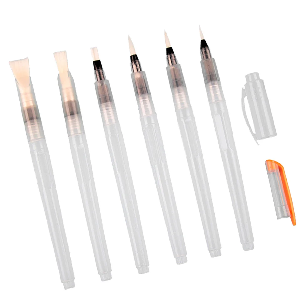 

6Pcs Watercolor Paint Pens Multi Functional Drawing Pen for Artwork Smooth Flow Painting Tool Space Saving Design Art Kit