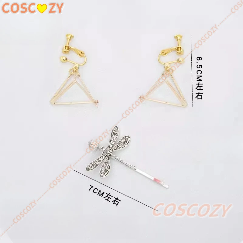 Sizuhara Hiruko The Hundred Line Last Defense Academy Cosplay Earrings Ear Clips Hairclips Halloween Costume Accessory Props