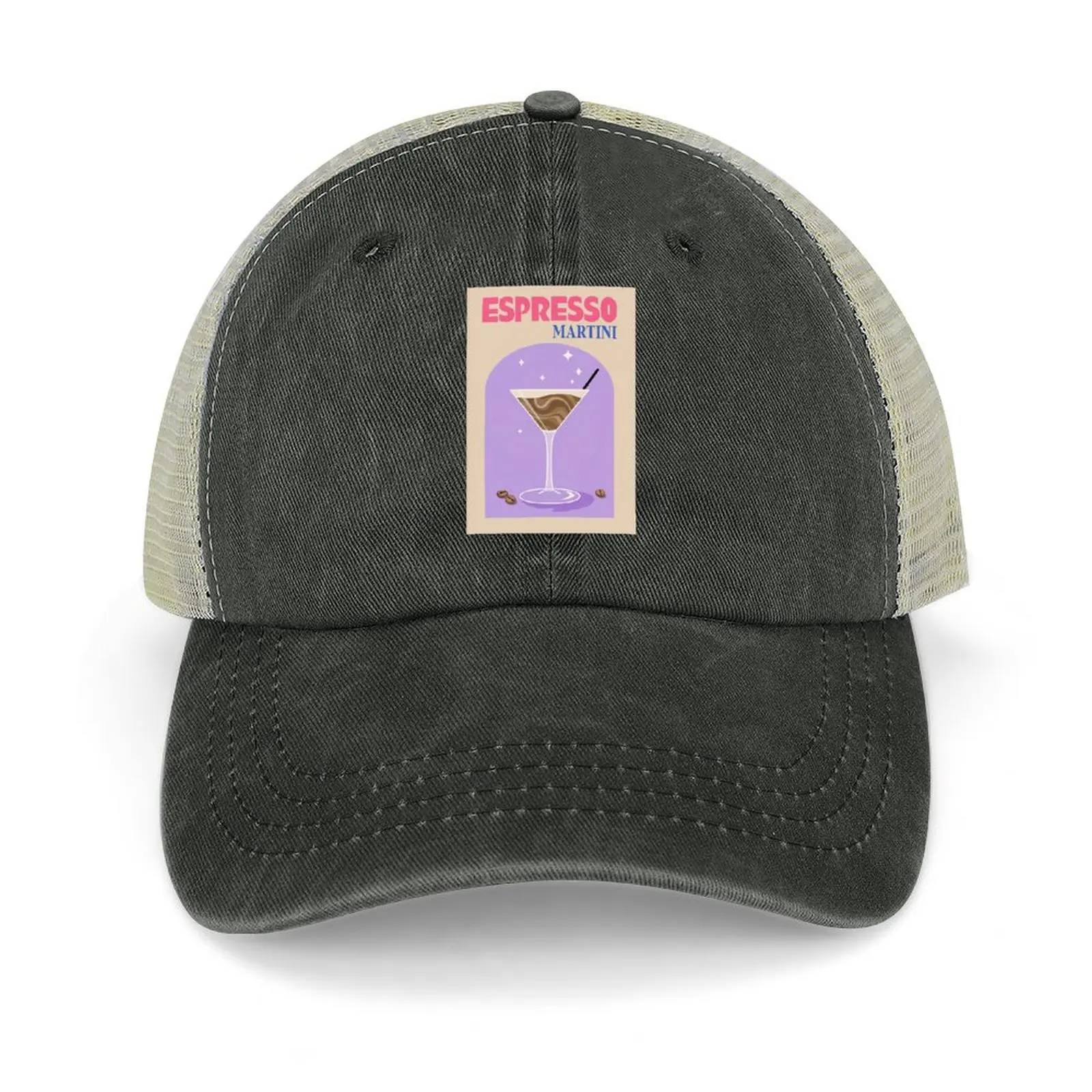 

Espresso Martini Retro Cocktail Bar Poster Baseball Cap Hat Beach Cosplay Hat Luxury Brand sun hat Elegant Women's Hats Men's