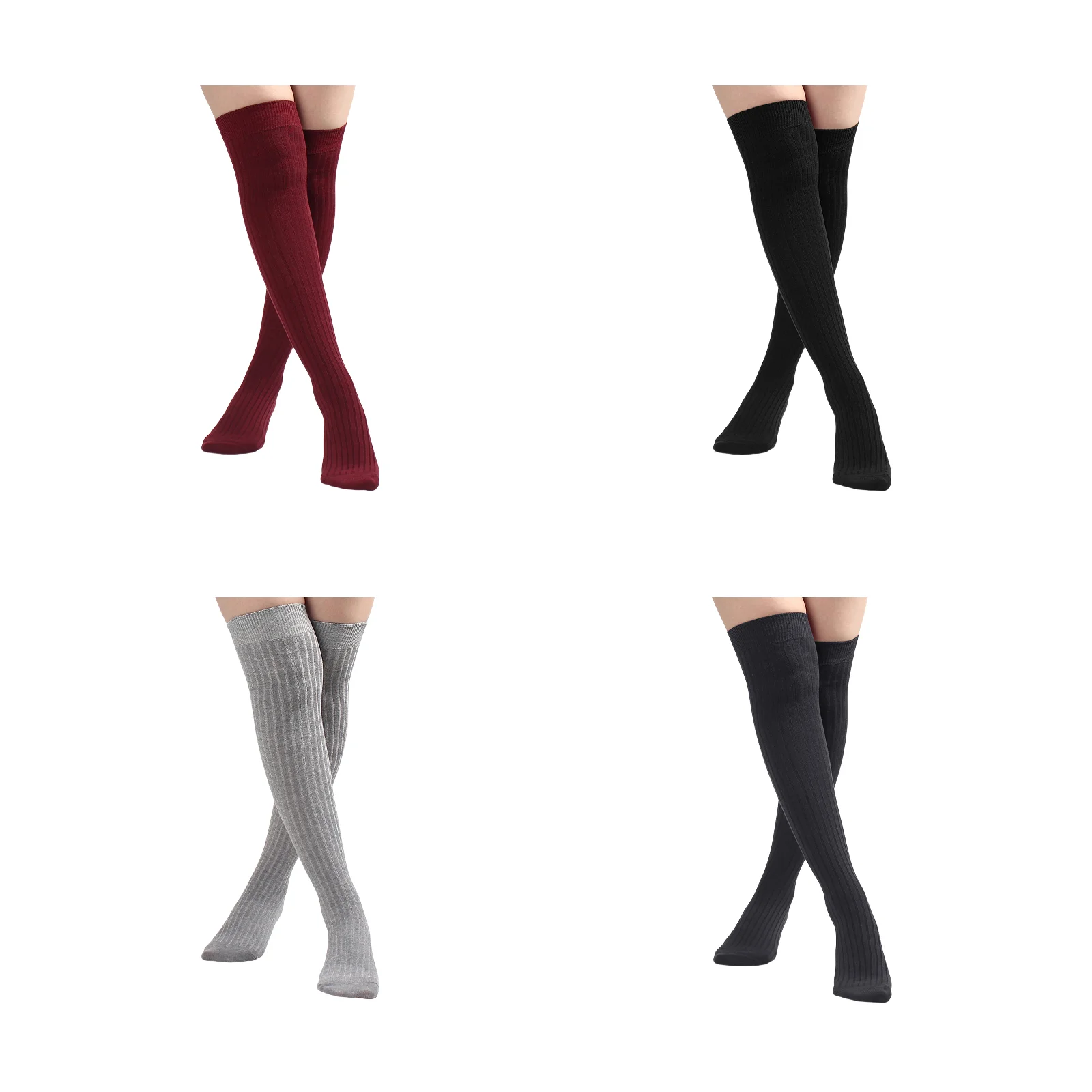 

Женские теплые колготки с вертикальным узором для осени и зимы, 4 цвета (бордовый/черный/серый/темно-серый)