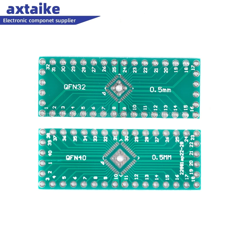 10PCS QFN32 QFN40 to DIP Transfer Board DIP Pin Board Pitch IC Adapter plate Conversion board 0.5MM QFN-32 QFN-40 QFN