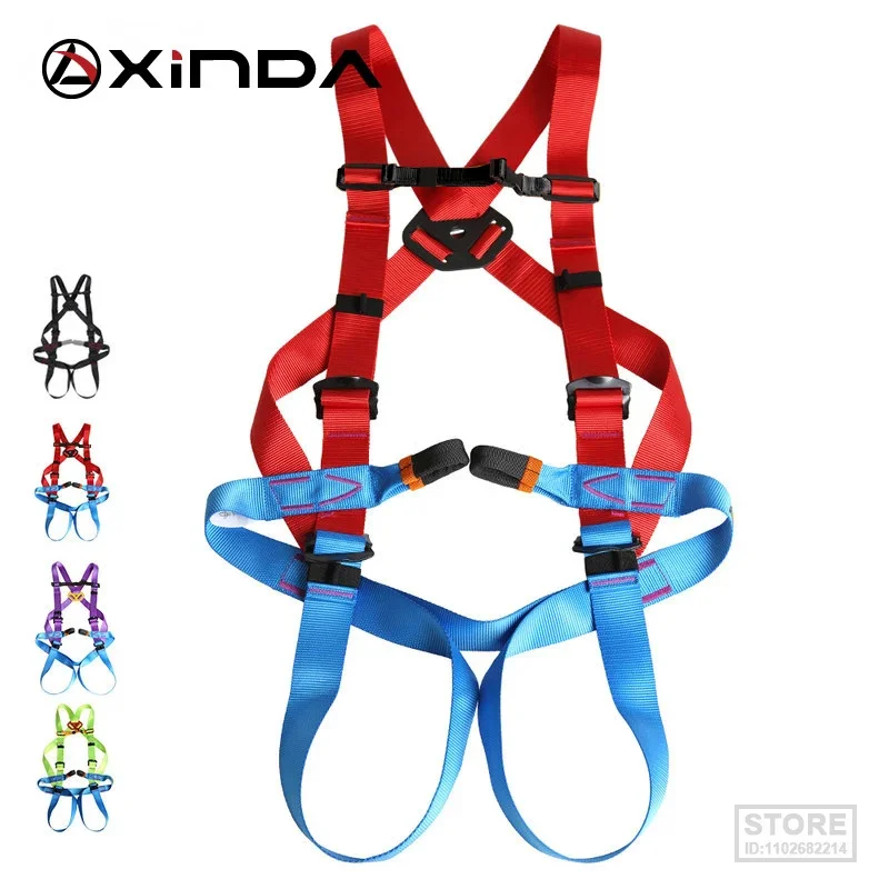 

XINDA Professional Outdoor Rock Climbing Harness High Altitude Full Body Safety Belt for Mountaineering Survival Kit Equipment