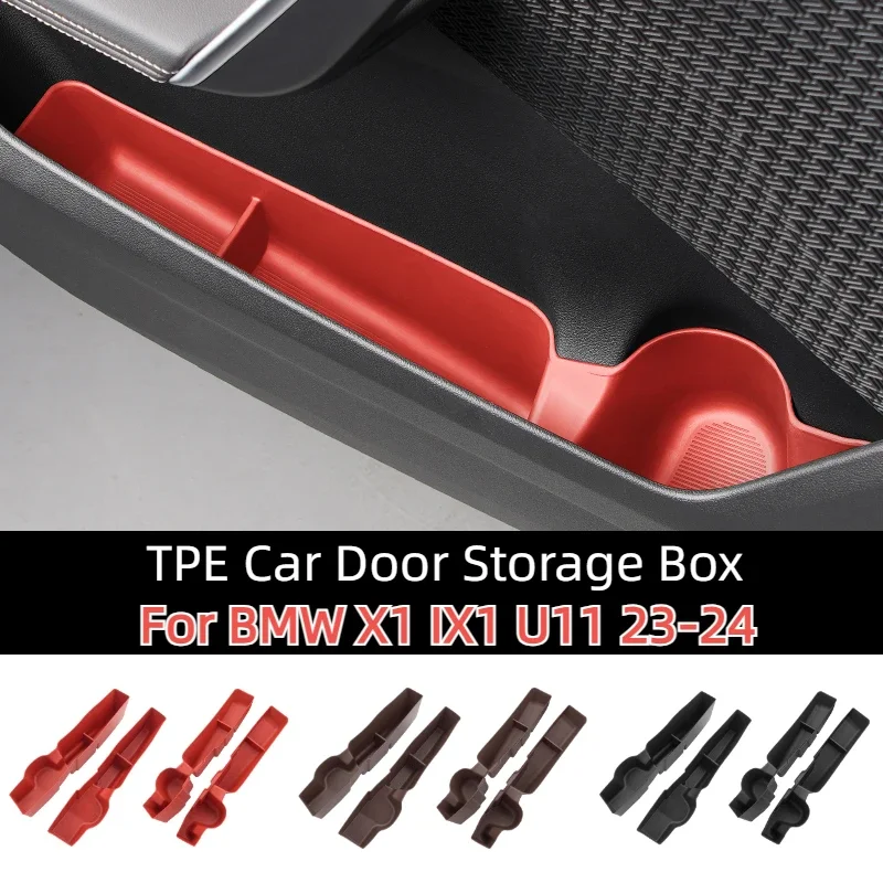 

4PCS For BMW Door Storage Box BMW X1 U11 X1 23-24 Front Rear Auto Inner Door Organizer Tray Water Cup Holder Interior Accesso
