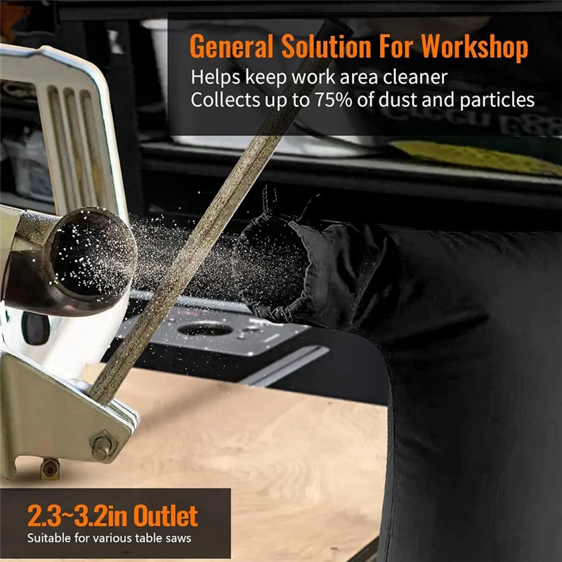 

ABFI For / Ryobi/ Porter Cable/Craftsman RIGID/Metabo Kobalt/Skilsaw Delta Table Saw Dust Collector Bag