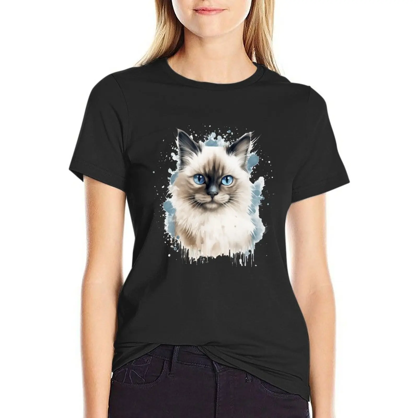 

Ragdoll Cat T-Shirt funny korean fashion summer tops new edition t shirts for Women