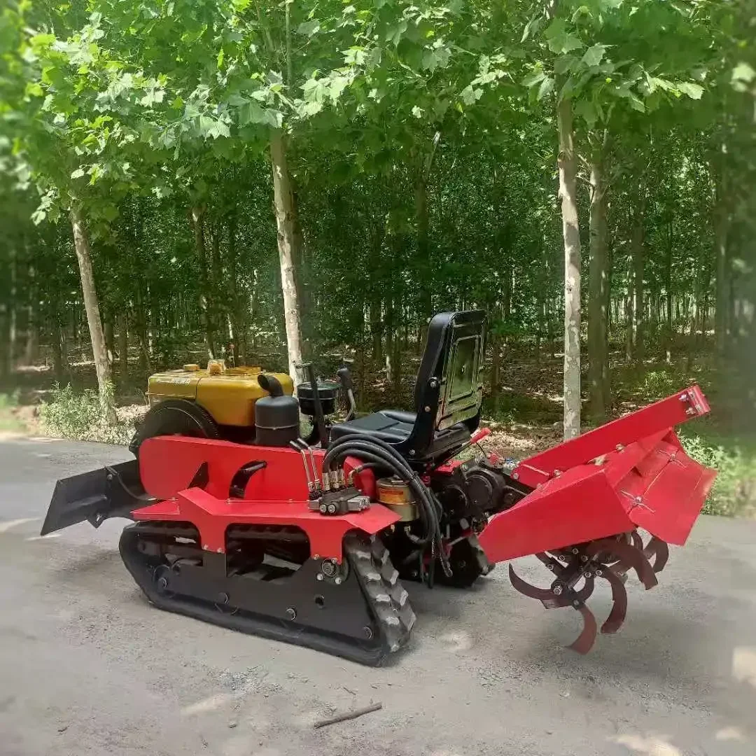 Crawler Micro Tiller Mini Tractor Farm Machine Orchard Mini Trencher Multi-function Agricultural Equipment Cultivator