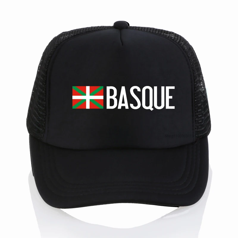 

Euskadi Flag Basque Country Flag hat Adjustable Trucker Hat Sports Snapback Hiking Mesh breathable hat Gift for Men Women