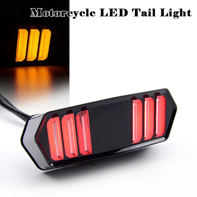 

Universal Motorcycle LED Taillight Rear Tail Amber Turn Signal Light Red Brake Lamp For HONDA MSX /Grom 125 2013-2016 CB 650