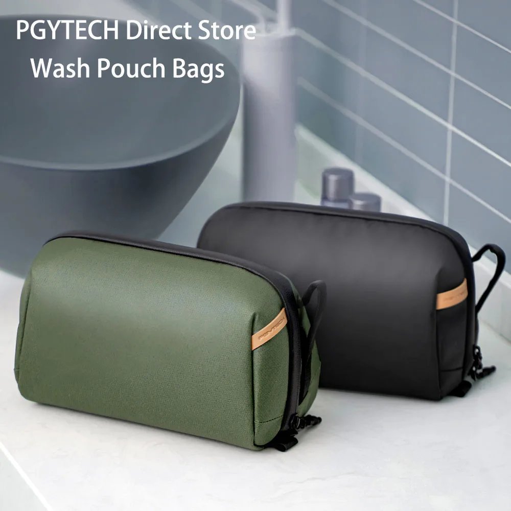 PGYTECH Wash Pouch Hanging Toiletry Bag for Men, Waterproof Dopp Kit Travel Makeup Bag Organizer for Toiletries & Cosmetics