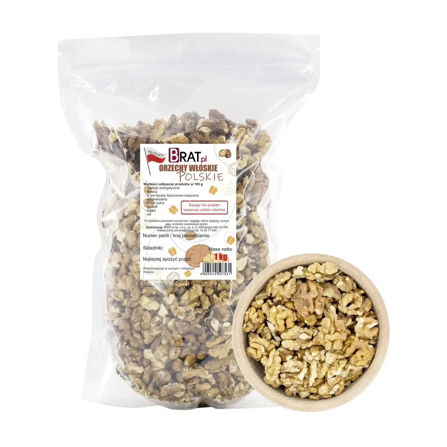 Orzechy włoskie POLSKIE 1kg