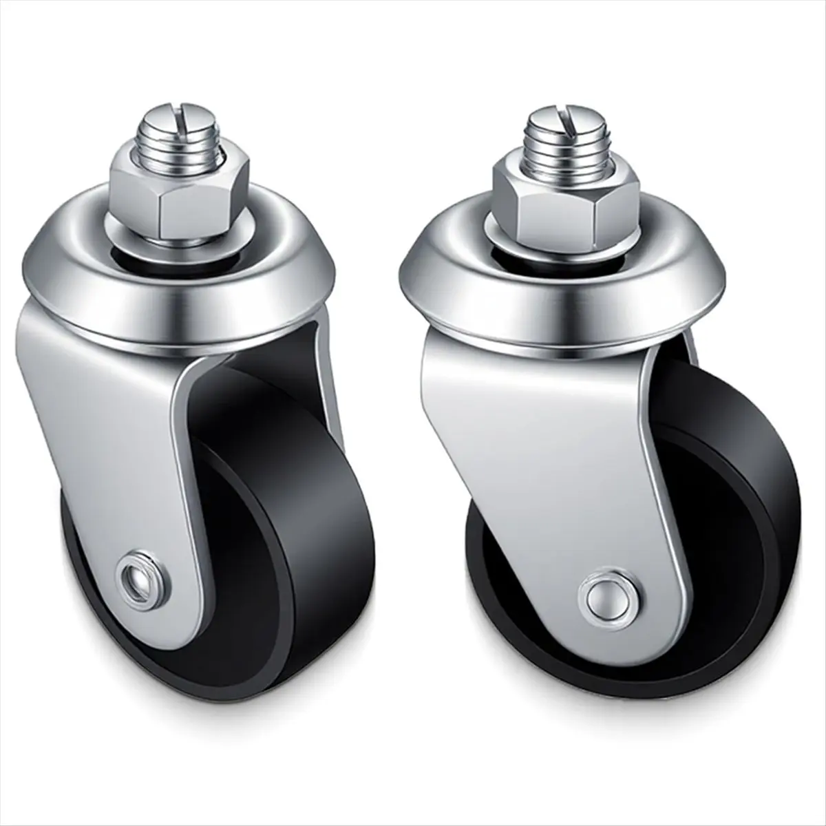 ABFW 2 Pcs Floor Jack Casters for 4 Ton Floor Jack,Cast Iron Racing Jacks Caster Wheel with 16mm Stem,Floors Jacks Parts