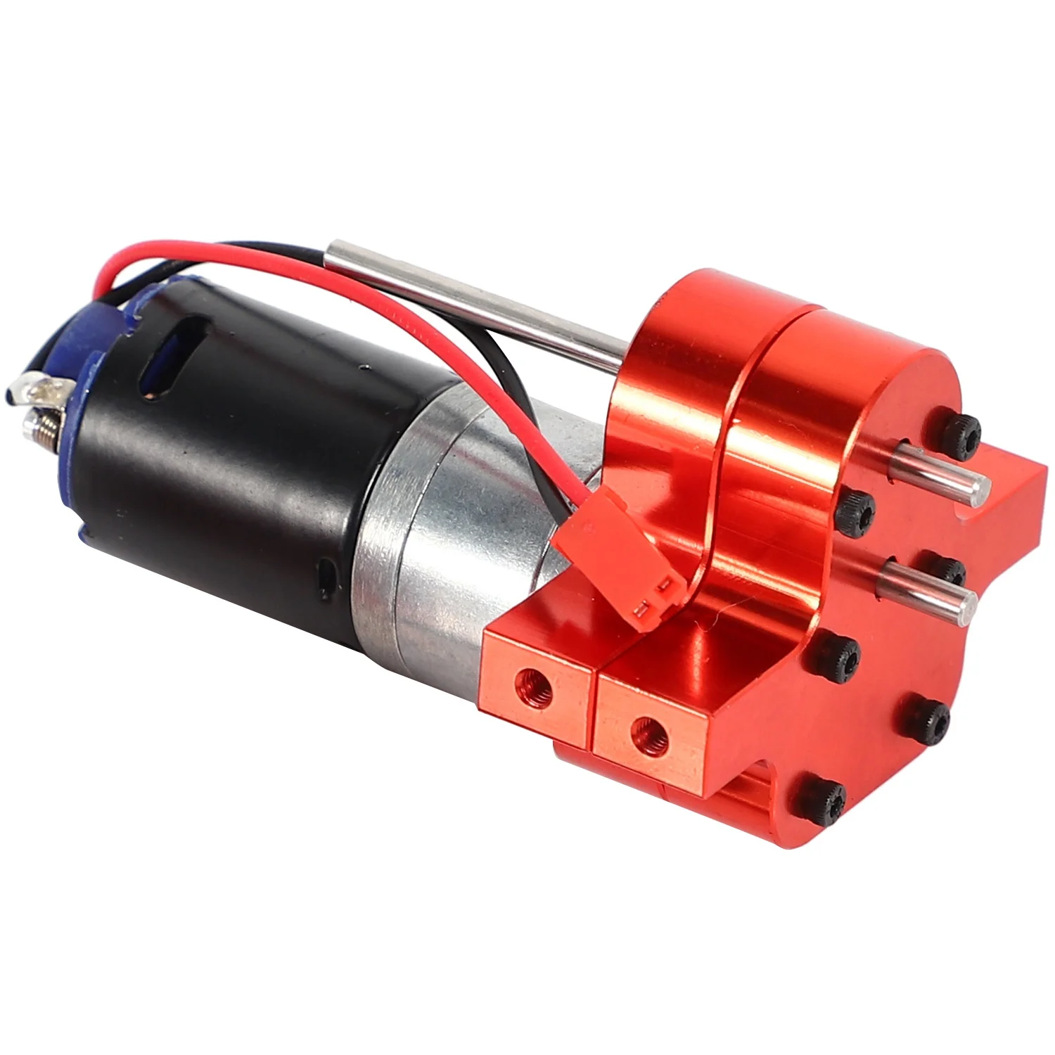 Practical 370 Brushed Motor+Alloy Heat Sink Gear Box Set with Steel Gears for WPL Henglong C14 C24 B14 B24 B16 B36 4X4 6X6 Upgra