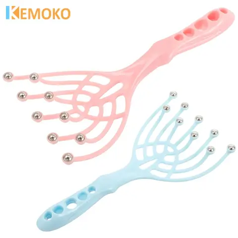 머리 마사지 두피 목 빗 롤러, 다섯 손가락 9 발톱, 스틸 볼 건강 관리 보조 스트레스 해소 인공물, 영혼의 추출, 1 PC