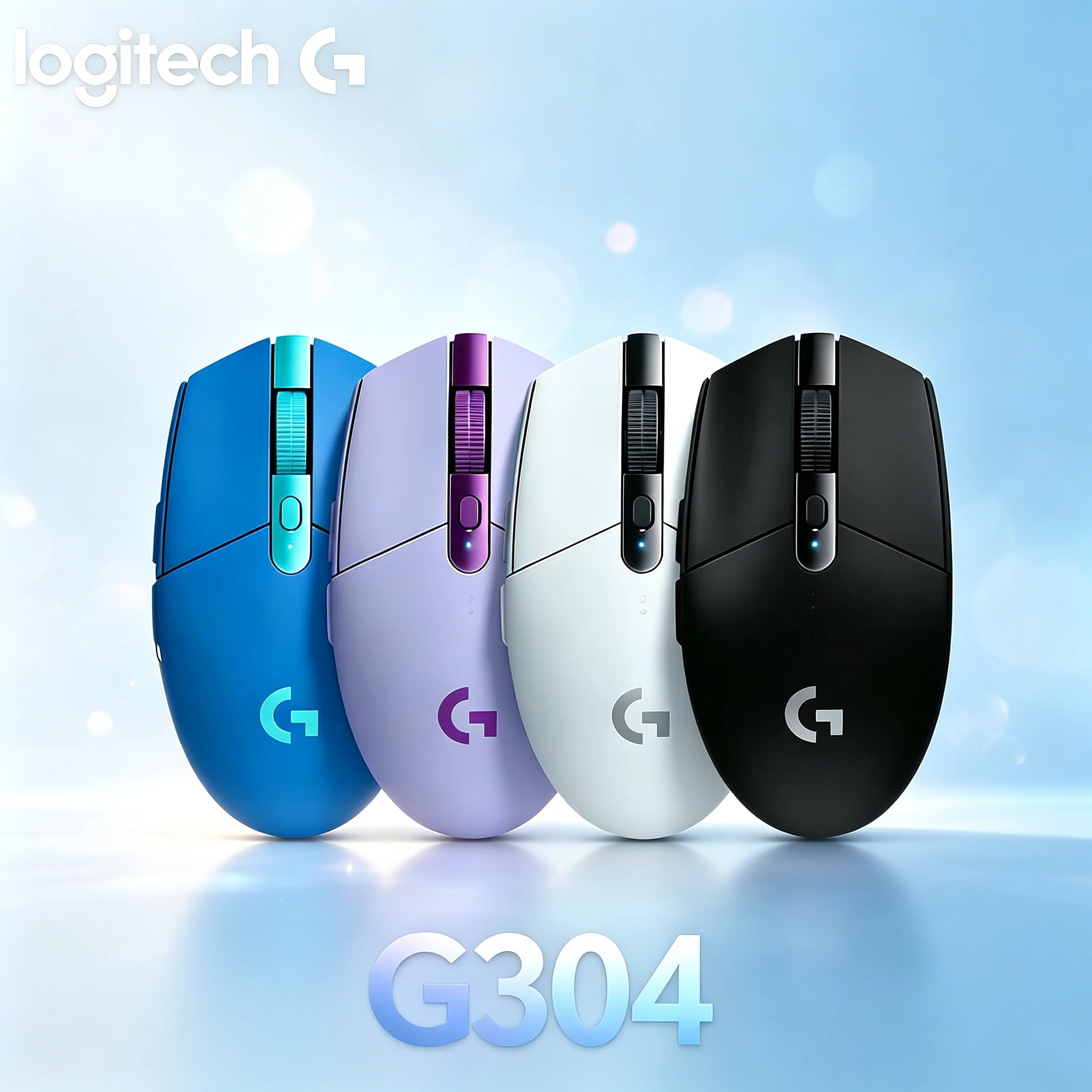 Logitech G304 Wireless Gaming Mouse Streamlined Body Shape For Gaming Use And Office Desktop Display