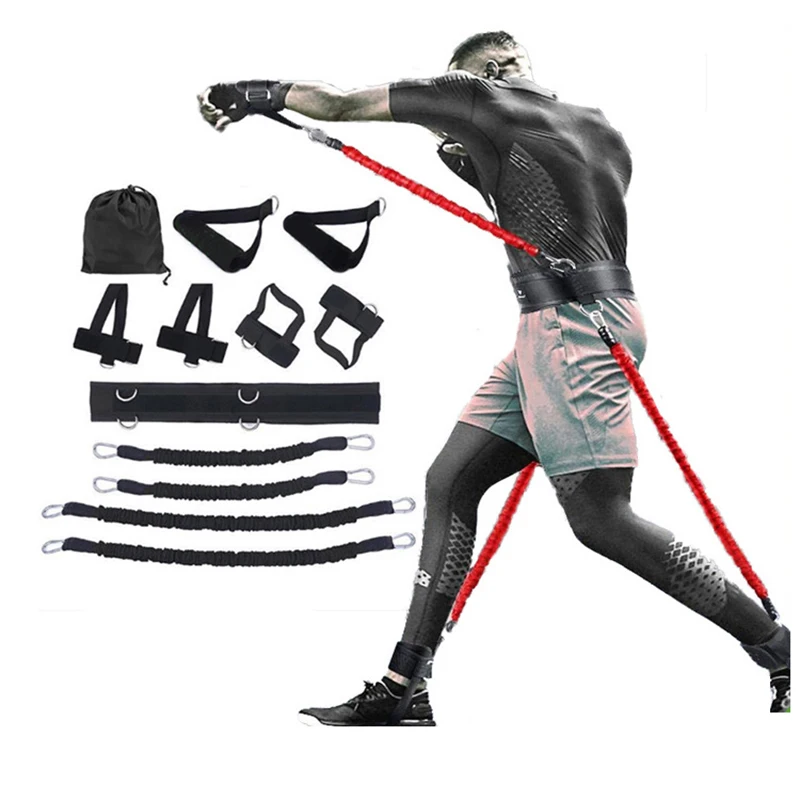 Resistance Bands Set for Men and Women, Power Punch, Gym, Home, Leg, Arm, Bouncing, Training Waist Belt, Boxing, Thai, Shadow