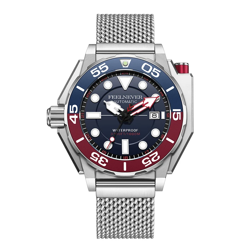 FeelNever Top Brand Luxury Automatic Watch For Men Fashion Business Watch Men Military Waterproof Men's Mechanical Wristwatches image 3