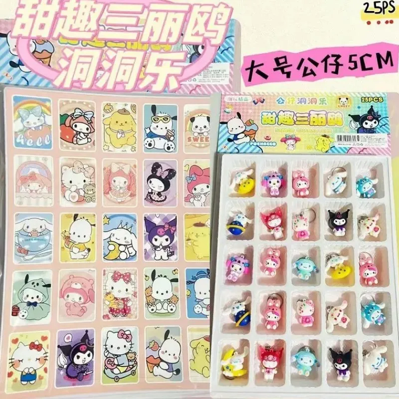 

New Sanrio Hello Kitty 40 Holes Crystal Pendant Blind Box Room Decor Cartoon Parent Interact Birthday Gift Toys Christmas Gift