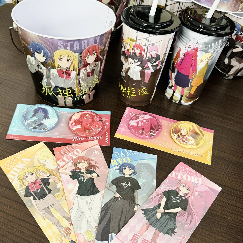 

Bocchi the Rock Cup Tin Bucket Badge Stub Gotoh Hitori Yamada Ryo Kita Ikuyo Ijichi Nijika Exclusive Theater Memo Fans Gifts