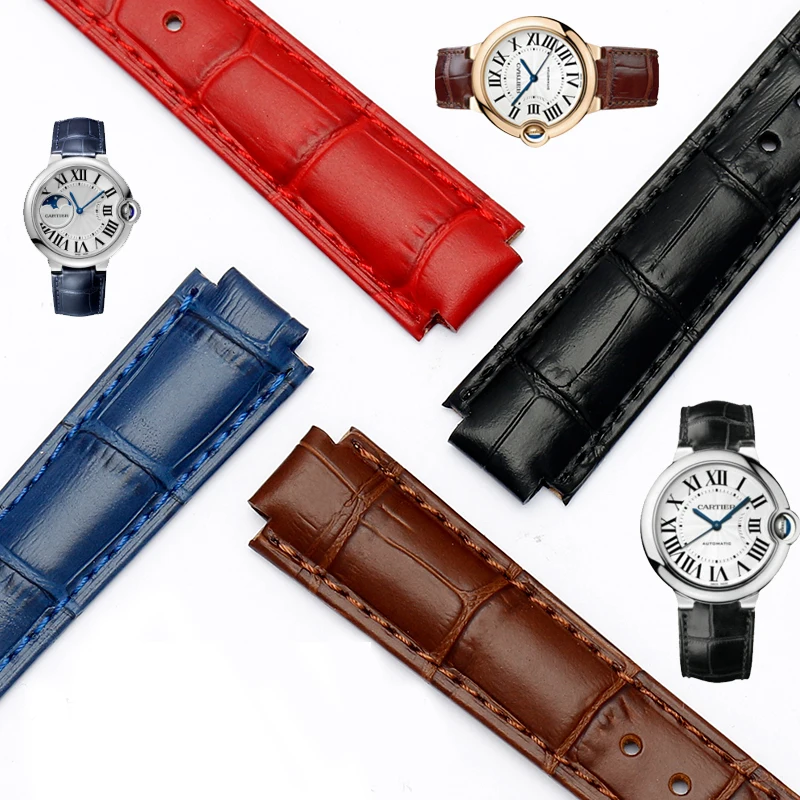 Genuine Leather Watchband for Convex mouth Belt Women\'s Strap 14*8mm 16*8mm 18*11mm 20mm Watch Accessories