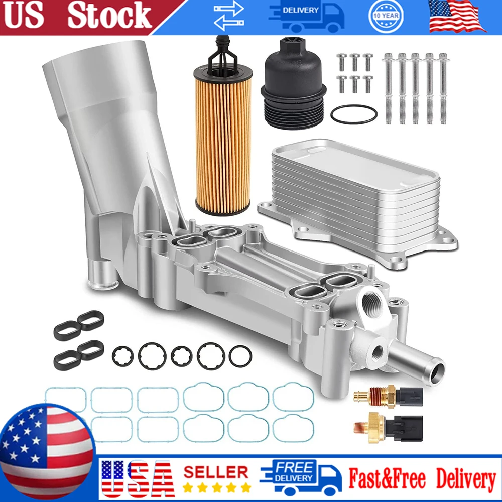 

High Quality Aluminum Engine Oil Filter Housing For 2011-2016 Dodge Jeep Chrysler Ram3.6L Car Accessories