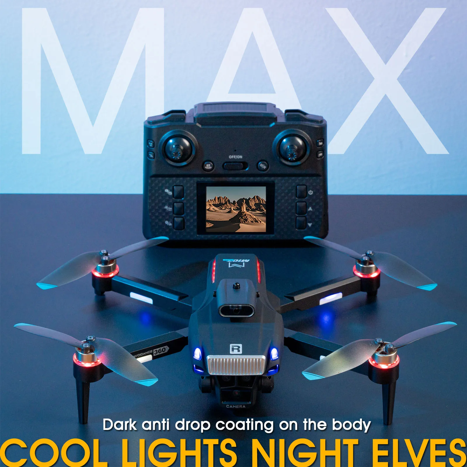 MAX Foldable Drone with 4.3