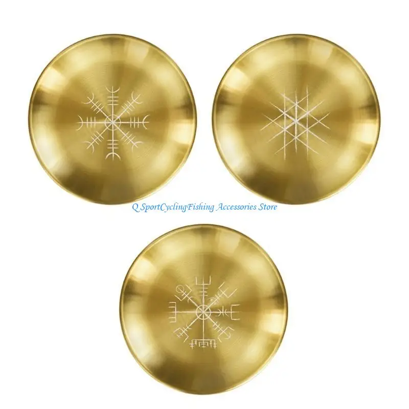 31KC Candlestick Round Plate Pagans Ritual Tray Holder Incenses Burners Home Decoration Jewelry Crystal Storage Tray