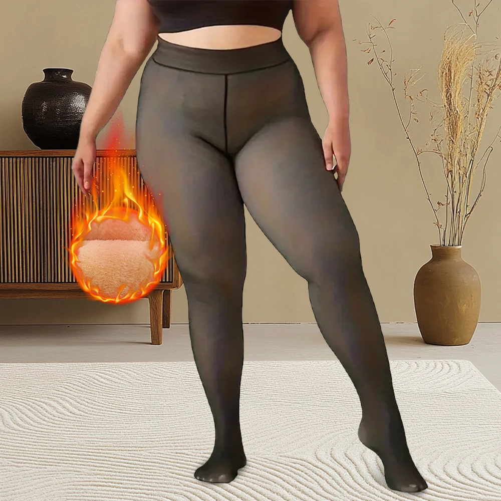 

Plus Size 1/2 Pairs 200g Solid Color Women Socks Pantyhose Winter Holiday Gifts