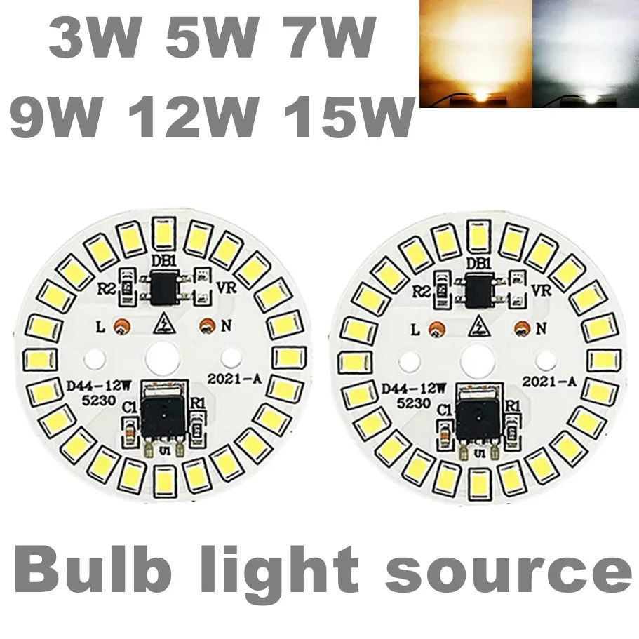 Żarówka LED Patch Lamp SMD Plate Okrągły moduł Źródło światła Płyta do żarówki AC 220V Led Chip Spotlight Downlight Źródło światła