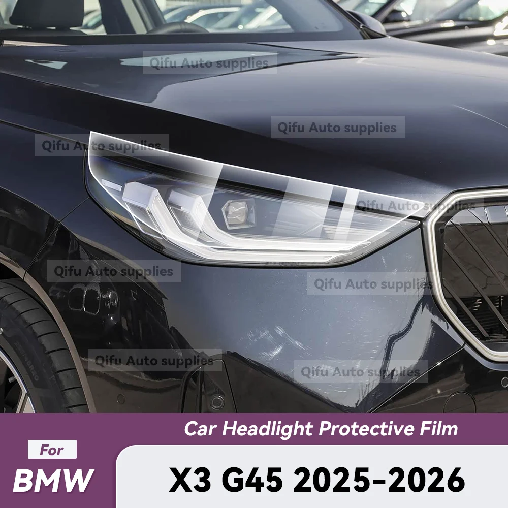 For BMW X3 G45 2025 2026 TPU Protection Film Car Pre-cut Clear Headlight Anti-scratch Invisible Car Film Accessories