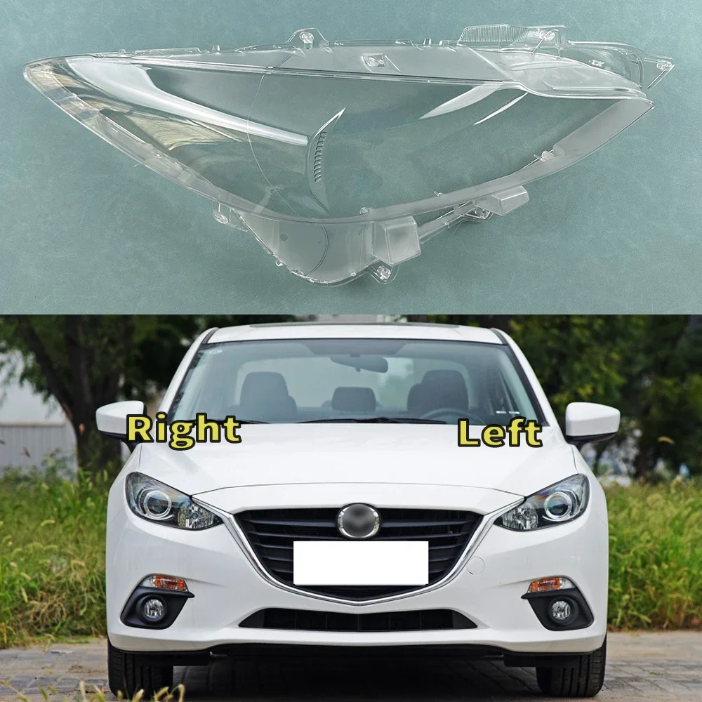 

For Mazda 3 Axela 2013-2016 Halogen Headlamp Lamp Shell Headlight Cover Transparent Lampshade Plexiglass Replace Original Lens