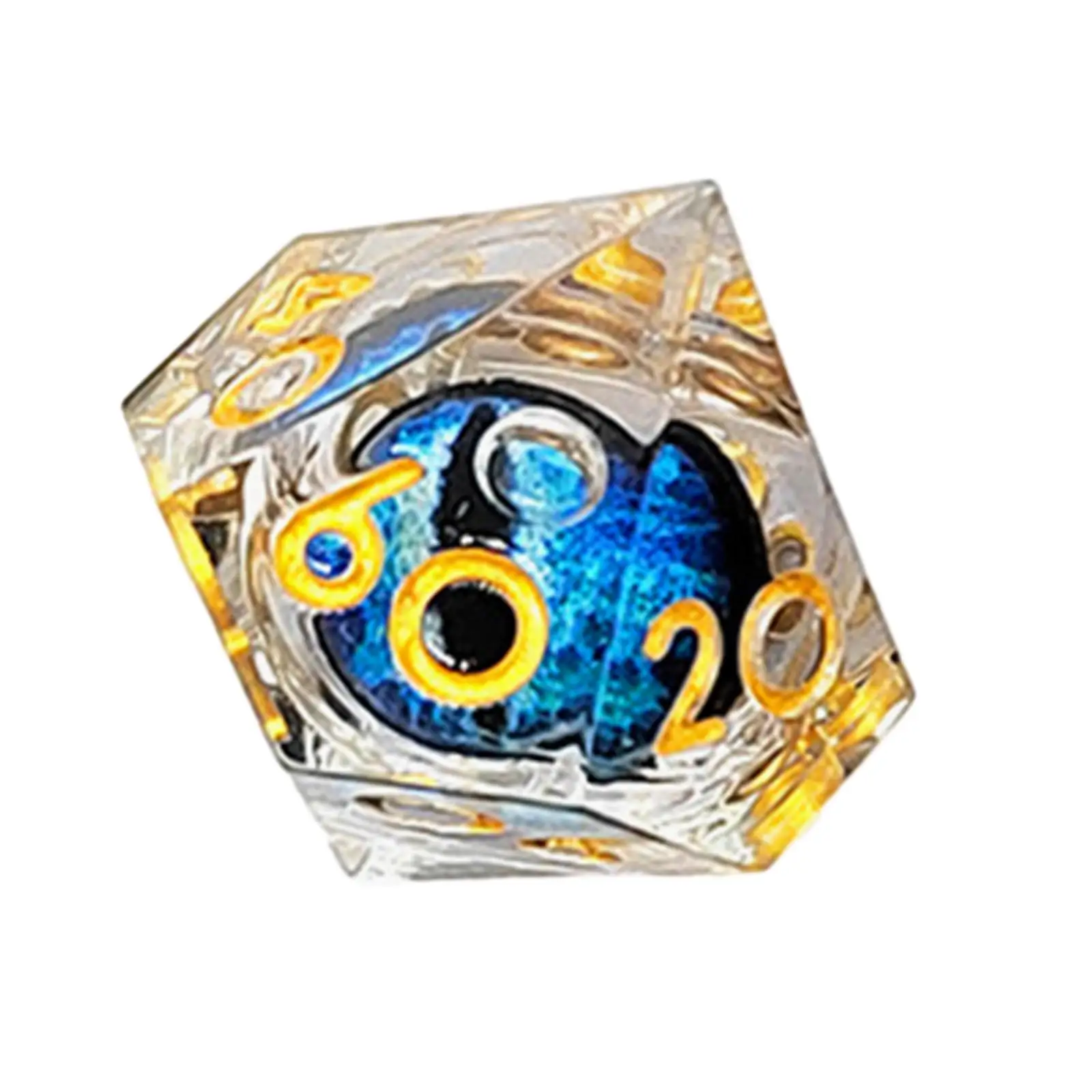 Polyhedral Dragon Eye Game Dice 7 Pieces Set Multipurpose Sturdy Accessory Collection Role Playing Dice for Interactive Games