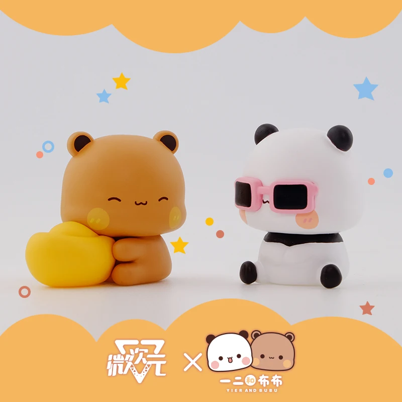 

Bubu And Dudu 2D Daily Blind Box Doll Panda Cute Cartoon Panda Bear Doll Kawaii Toy Ornaments Room Decor Children Gifts For Kids
