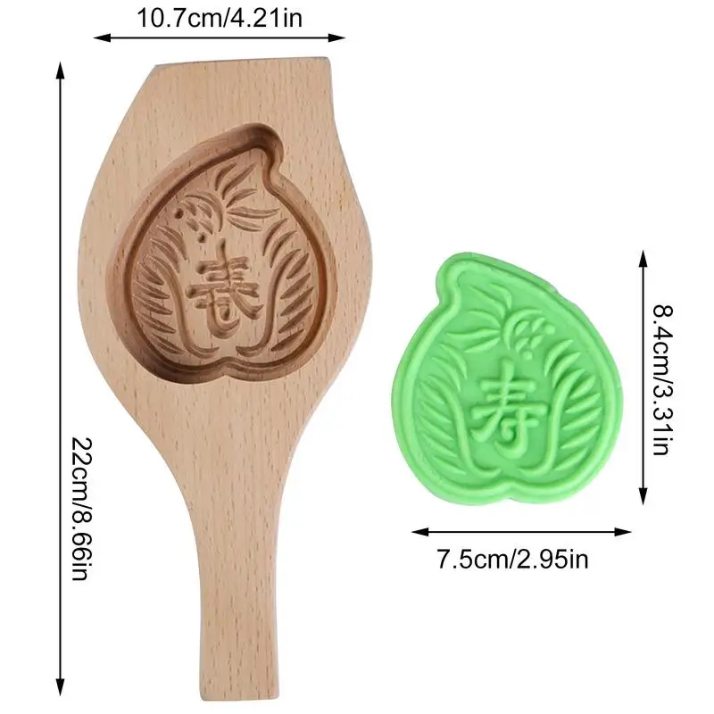 Wood Cookie Stamp Chinese Mooncake Mold Portable Handmade Baking Mold For Muffin Mooncake Cookie Biscuit Chocolate Pumpkin Pie