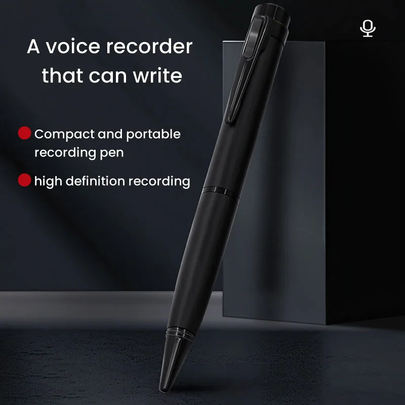 Professional Digital Writing Voice Recorder Portable One-Touch Recording Pen High Definition for Study and Business Meeting